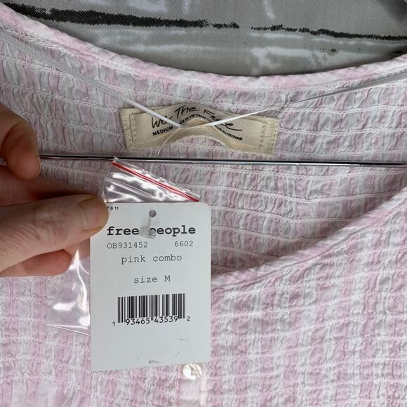 NWT We the Free Pink Combo Seer Sucker Ombré Tank Size Medium - Picture 4 of 7